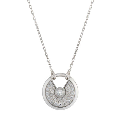 [Angela Jewellery]AMULETTE SILVER FULL DIAMOND NECKLACE