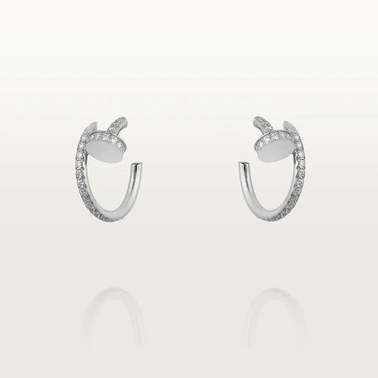 [Angela Jewellery]JUSTE EARRINGS 12.75MM SILVER DIAMOND