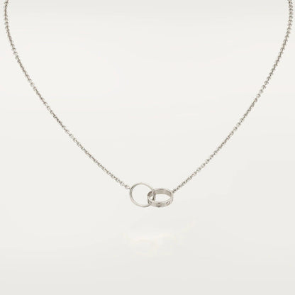 [Angela Jewellery]LOVE NECKLACE PINK GOLD AND SILVER