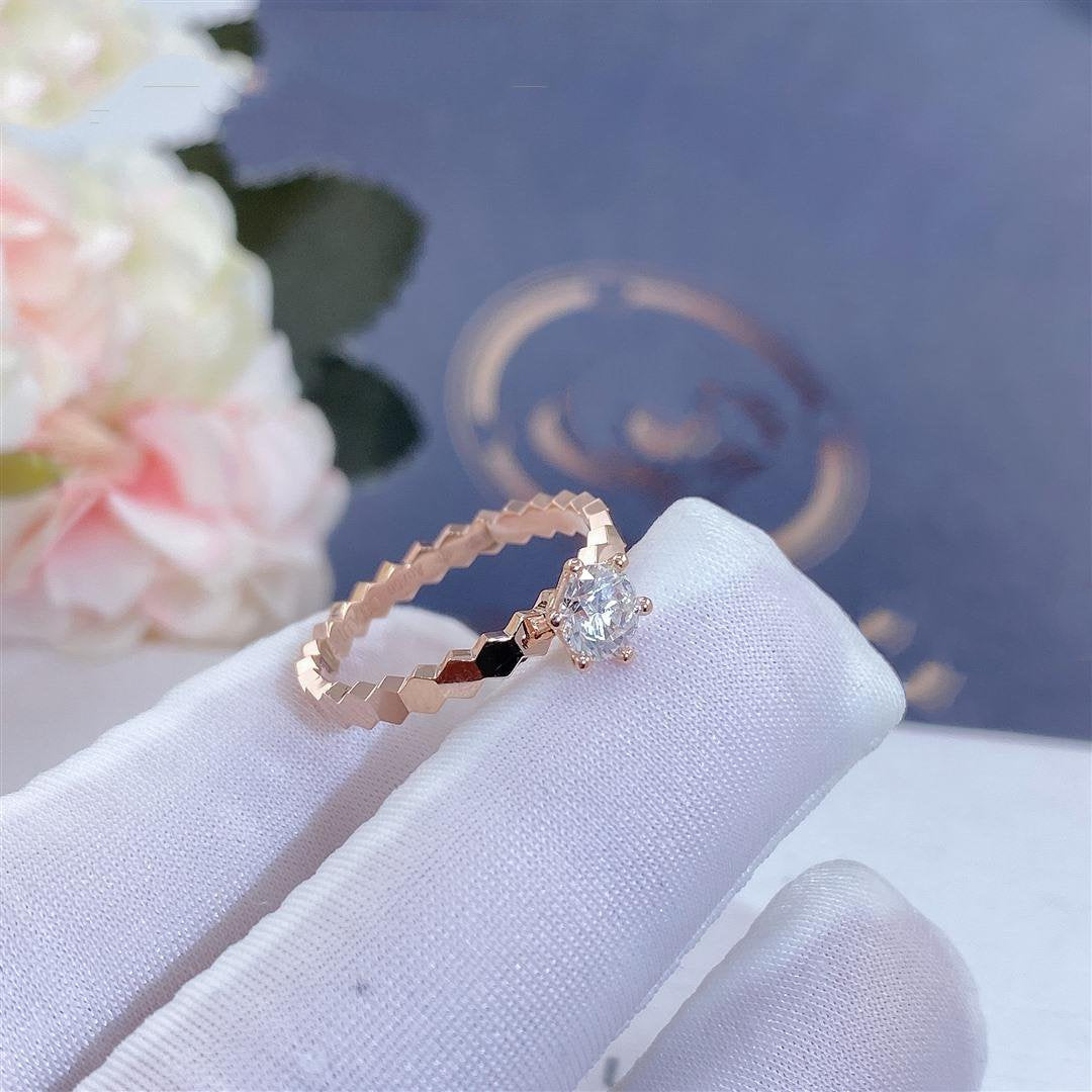 [Angela Jewellery]BEE LOVE RING PINK GOLD 1 DIAMOND