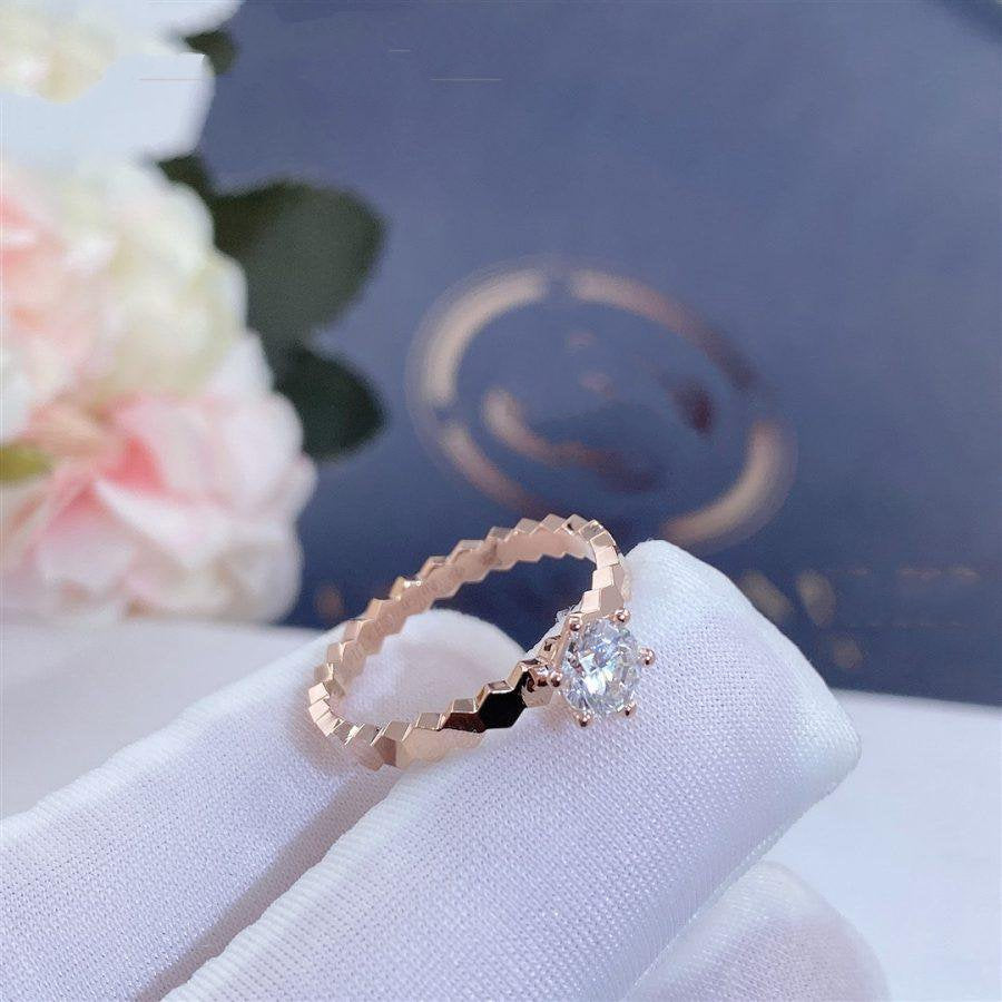 [Angela Jewellery]BEE LOVE RING PINK GOLD 1 DIAMOND