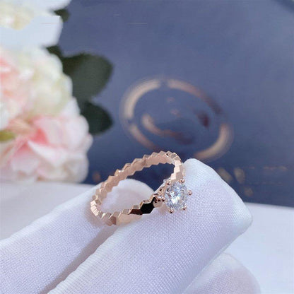 [Angela Jewellery]BEE LOVE RING PINK GOLD 1 DIAMOND