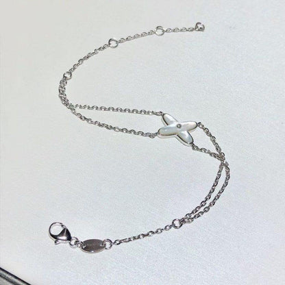 [Angela Jewellery]JEUX BRACELET WHITE MOP SILVER 1 DIAMOND