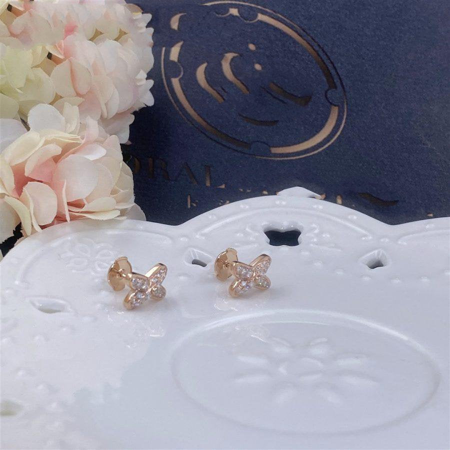 [Angela Jewellery]JEUX DE PINK GOLD DIAMOND EARRINGS
