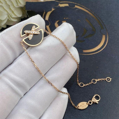 [Angela Jewellery]JEUX DE BRACELET ONYX PINK GOLD DIAMOND
