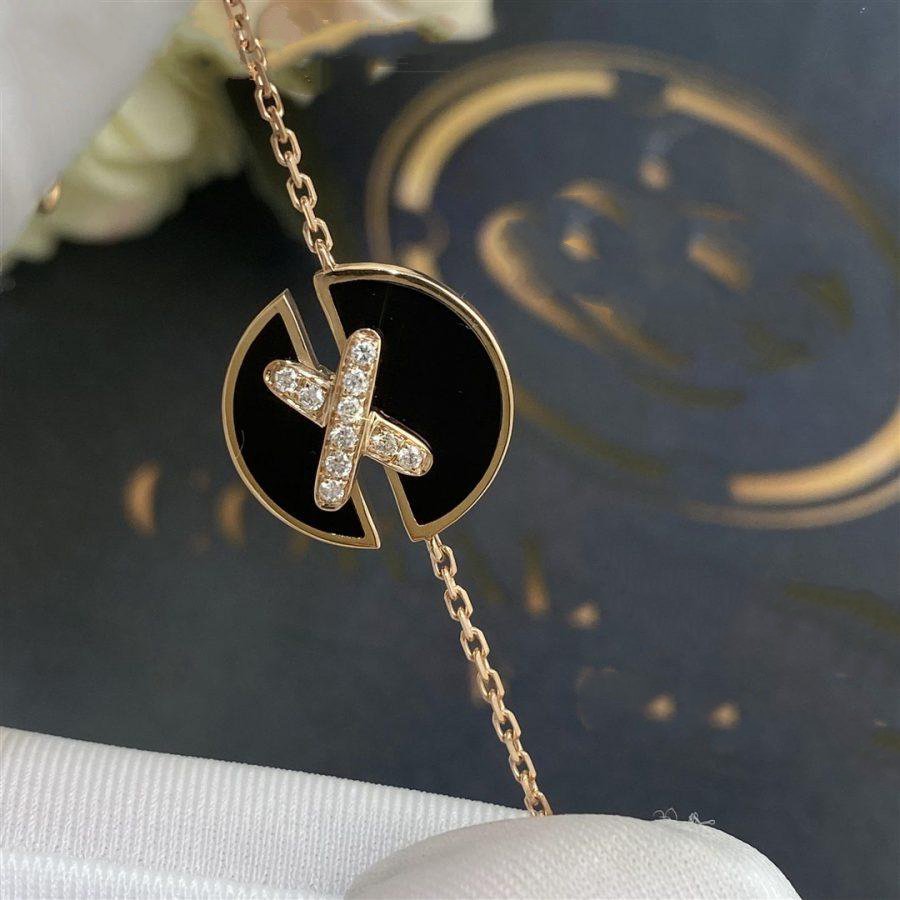 [Angela Jewellery]JEUX DE BRACELET ONYX PINK GOLD DIAMOND