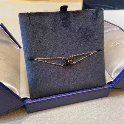 [Angela Jewellery]JEUX BRACELET ONYX PINK GOLD 1 DIAMOND