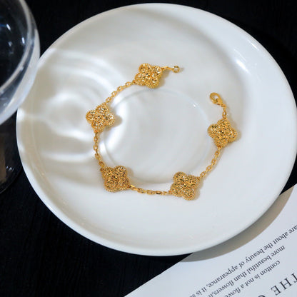 [Angela Jewellery]CLOVER 5 MOTIFS BRONZING BRACELET