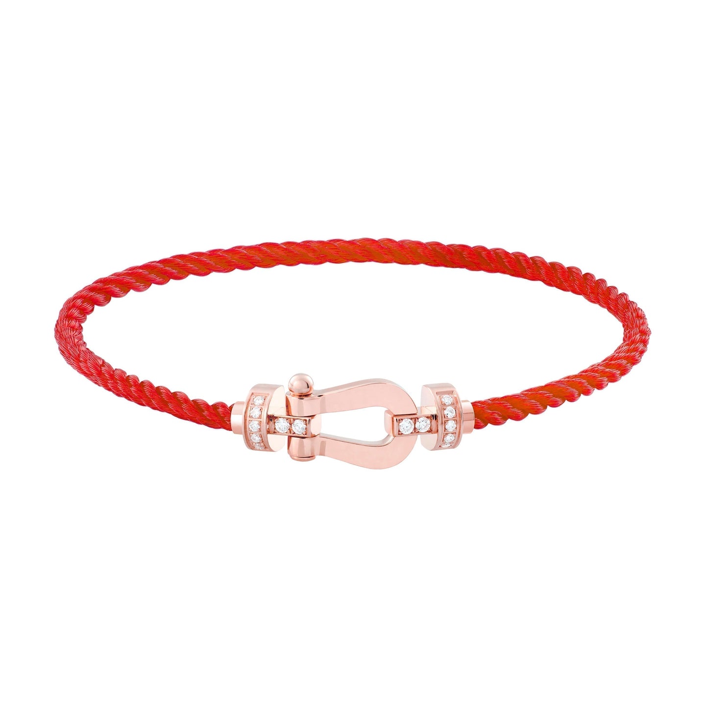 [Angela Jewellery]FORCE 10 HALF DIAMOND PINK GOLD RED CORDERI LARGE AND MEDIUM MODEL