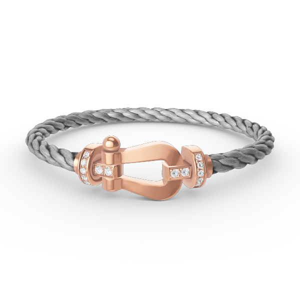 [Angela Jewellery]FORCE LARGE HORSESHOE HALF DIAMOND BRACELET ROSE GOLD