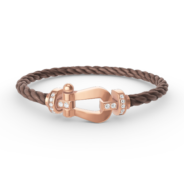 [Angela Jewellery]FORCE LARGE HORSESHOE HALF DIAMOND BRACELET ROSE GOLD