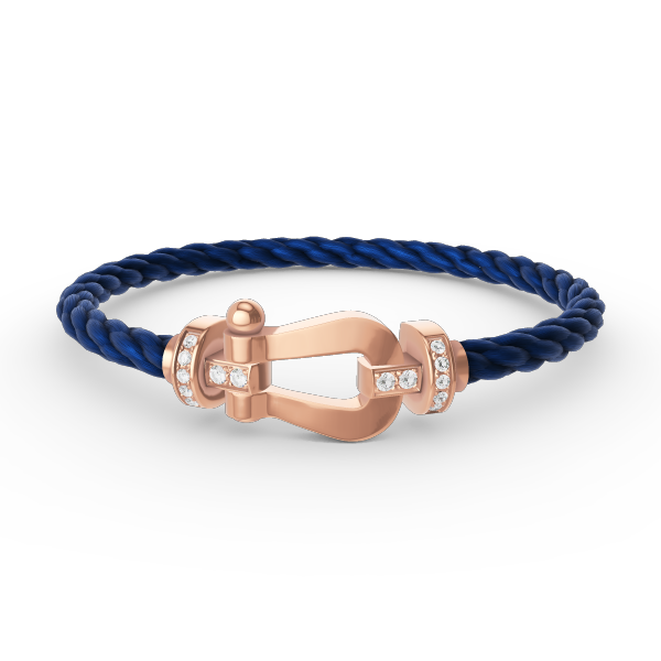 [Angela Jewellery]FORCE LARGE HORSESHOE HALF DIAMOND BRACELET ROSE GOLD