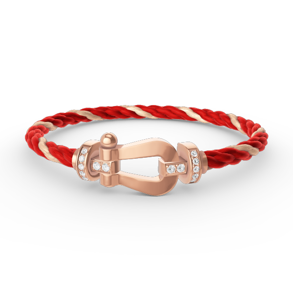[Angela Jewellery]FORCE LARGE HORSESHOE HALF DIAMOND BRACELET ROSE GOLD