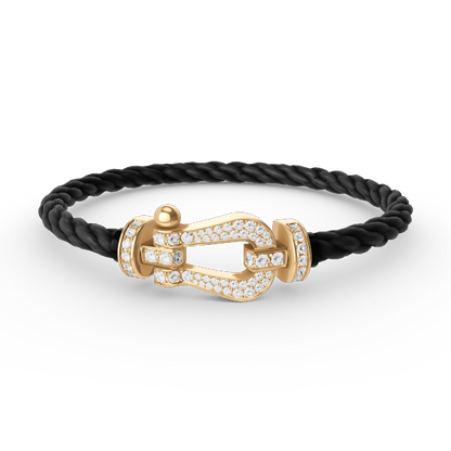 [Angela Jewellery]FORCE LARGE HORSESHOE FULL DIAMOND BRACELET GOLD