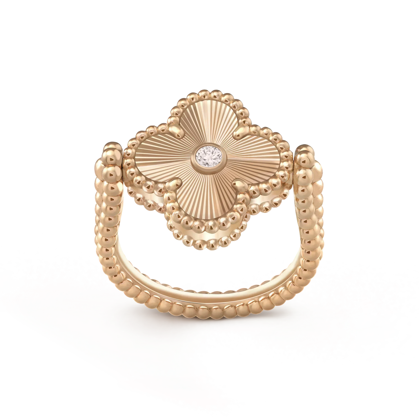 [Angela Jewellery]CLOVER RIVERSIBLE PINK GOLD RING