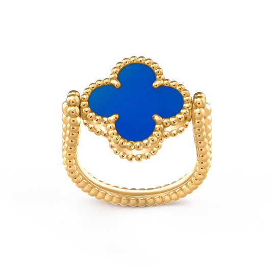 [Angela Jewellery]CLOVER RIVERSIBLE BLUE AGATE RING