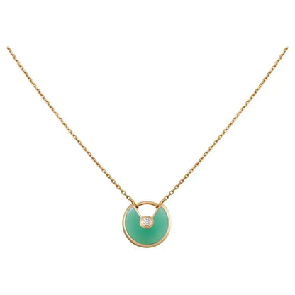 [Angela Jewellery]AMULETTE GOLD MALACHITE NECKLACE