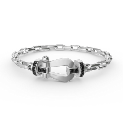 [Angela Jewellery]FORCE LARGE HORSESHOE CLASP  METAL BRACELET