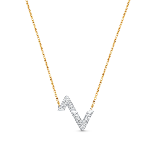 [Angela Jewellery]VOLT SILVER DIAMOND PEDANT NECKLACE