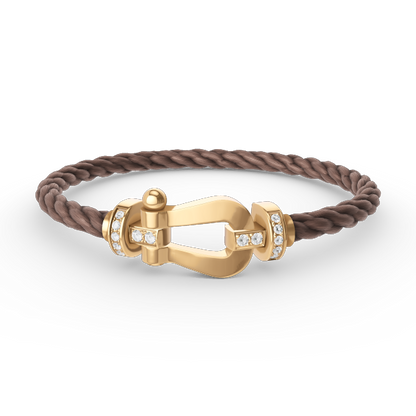 [Angela Jewellery]FORCE LARGE HORSESHOE HALF DIAMOND BRACELET GOLD