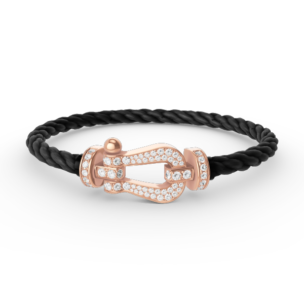[Angela Jewellery]FORCE LARGE HORSESHOE FULL DIAMOND BRACELET ROSE GOLD