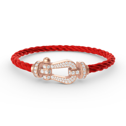 [Angela Jewellery]FORCE LARGE HORSESHOE FULL DIAMOND BRACELET ROSE GOLD