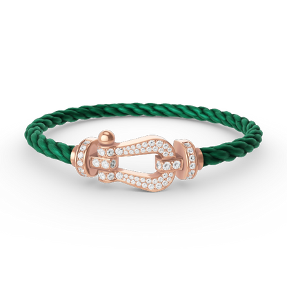 [Angela Jewellery]FORCE LARGE HORSESHOE FULL DIAMOND BRACELET ROSE GOLD