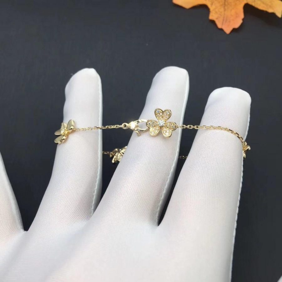 [Angela Jewellery]FRIVOLE GOLD 5 FLOWERS BRACELET