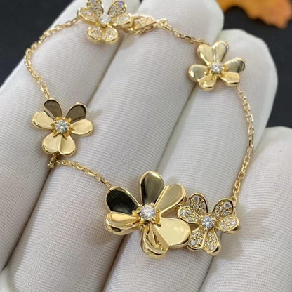 [Angela Jewellery]FRIVOLE GOLD 5 FLOWERS BRACELET