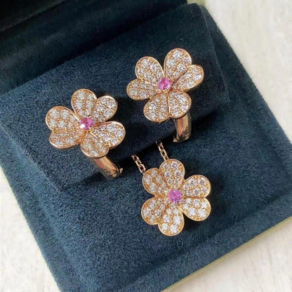 [Angela Jewellery]FRIVOLE ROSE GOLD FLOWER DIAMOND NECKLACE