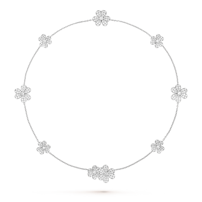[Angela Jewellery]FRIVOLE SILVER 9 FLOWERS NECKLACE