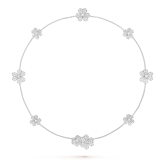 [Angela Jewellery]FRIVOLE SILVER 9 FLOWERS NECKLACE