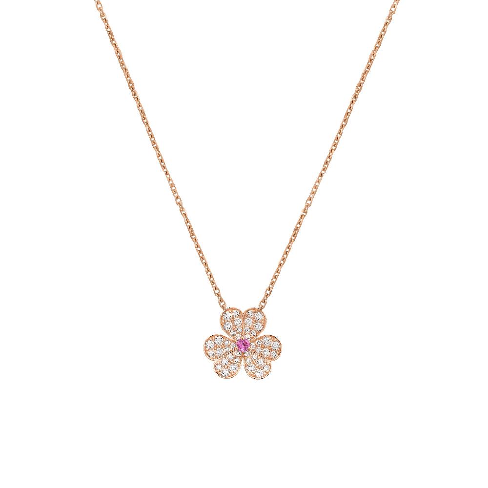 [Angela Jewellery]FRIVOLE ROSE GOLD FLOWER DIAMOND NECKLACE
