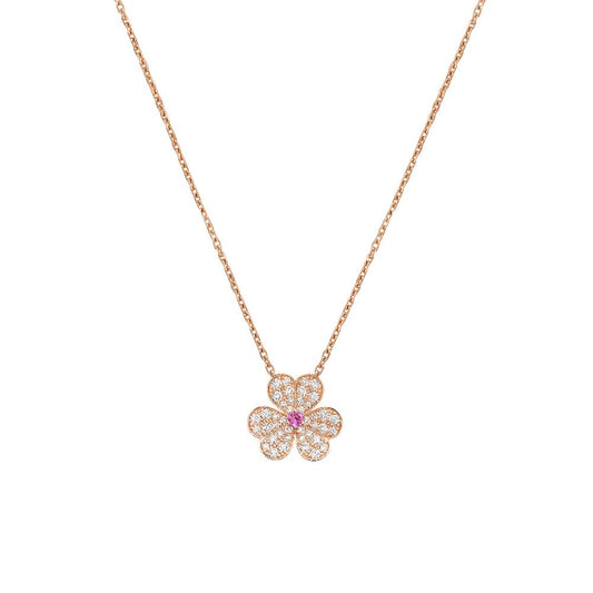 [Angela Jewellery]FRIVOLE ROSE GOLD FLOWER DIAMOND NECKLACE