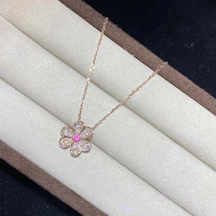 [Angela Jewellery]FRIVOLE ROSE GOLD FLOWER DIAMOND NECKLACE