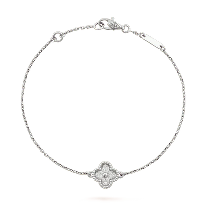 [Angela Jewellery]CLOVER  SINGLE FLOWER BRACELET SILVER