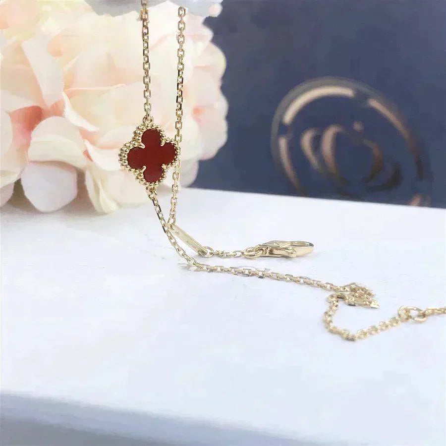 [Angela Jewellery]CLOVER  CARNELIAN SINGLE FLOWER BRACELET