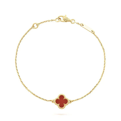 [Angela Jewellery]CLOVER  CARNELIAN SINGLE FLOWER BRACELET