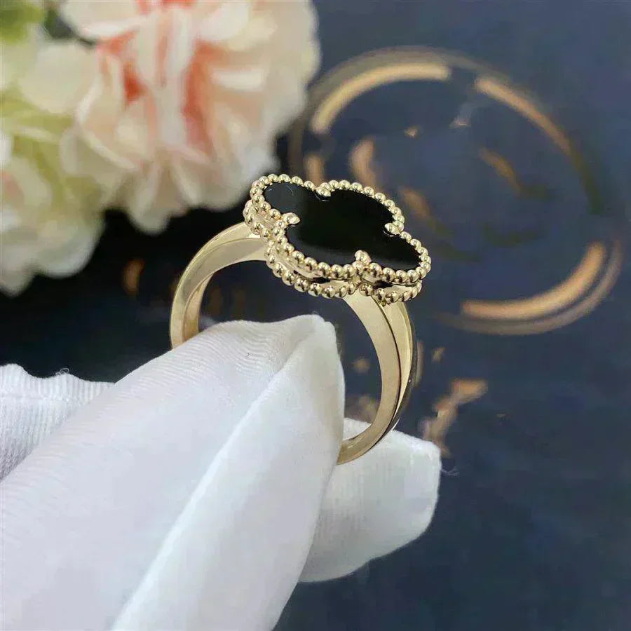 [Angela Jewellery]CLOVER ONYX RING