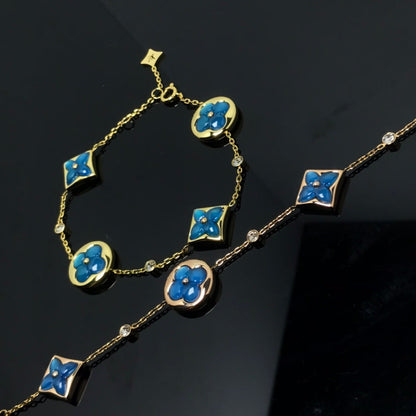 [Angela Jewellery]STAR AND SUN 4 MOTIF BLUE BRACELET