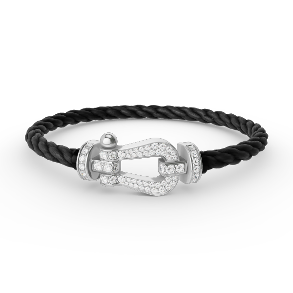 [Angela Jewellery]FORCE LARGE HORSESHOE FULL DIAMOND BRACELET SILVER