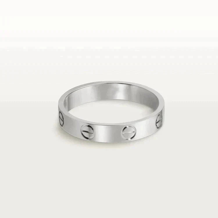 [Angela Jewellery]LOVE RING 4MM 1 DIAMOND SILVER
